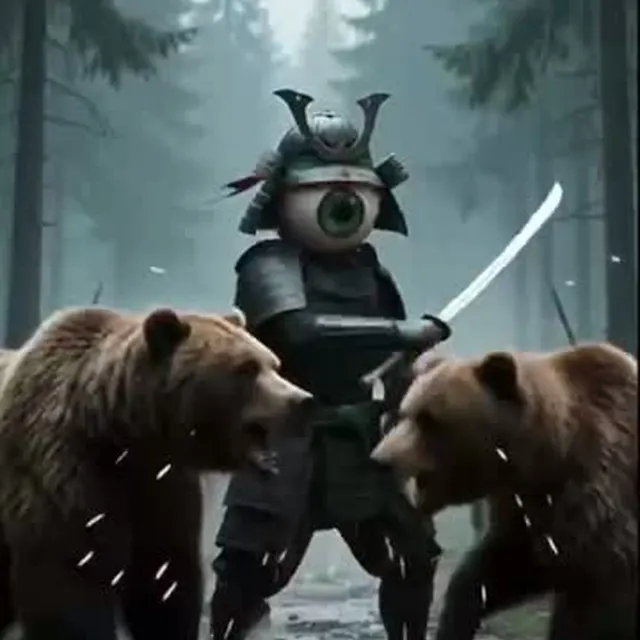 EYE RAN in a forest with bears