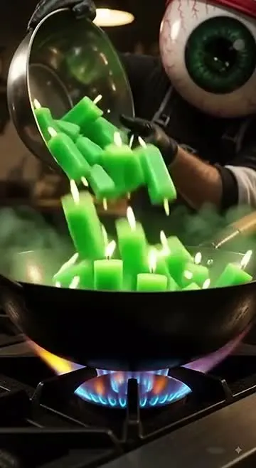 EYE RAN cooking green candles
